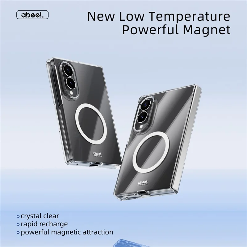 ABEEL for Samsung Galaxy Z Fold8 Magnetic Case Clear PC Anti Scratch Phone Cover - Transparent