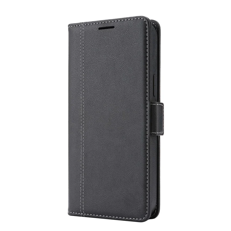 For iPhone 14 Magnetic Case Detachable 2 in 1 Leather Wallet Phone Cover - Black