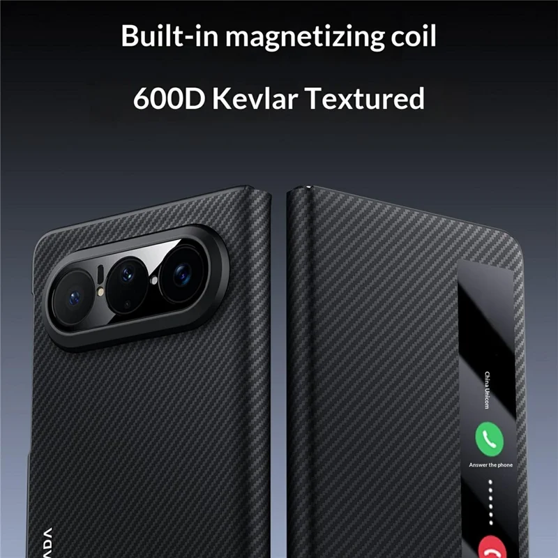 SULADA For Huawei Pura X Max Magnetic Case View Window Leather Phone Cover with Auto Wake / Sleep - Black
