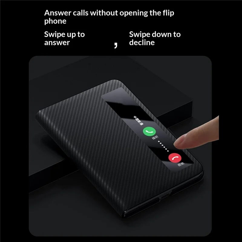 SULADA For Huawei Pura X Max Magnetic Case View Window Leather Phone Cover with Auto Wake / Sleep - Black
