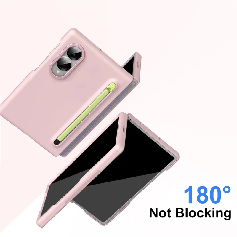 For Samsung Galaxy Z Fold8 Case Hard PC Phone Cover with Stylus - Pink