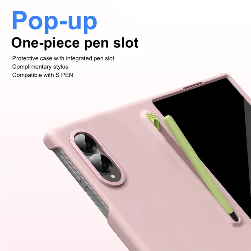 For Samsung Galaxy Z Fold8 Case Hard PC Phone Cover with Stylus - Pink