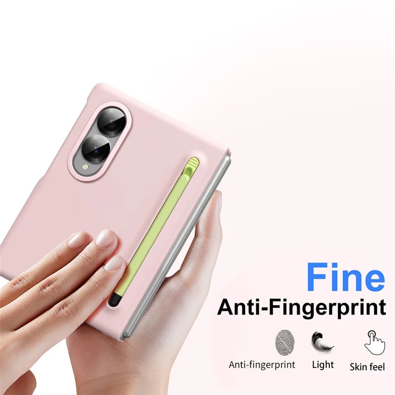 For Samsung Galaxy Z Fold8 Case Hard PC Phone Cover with Stylus - Pink
