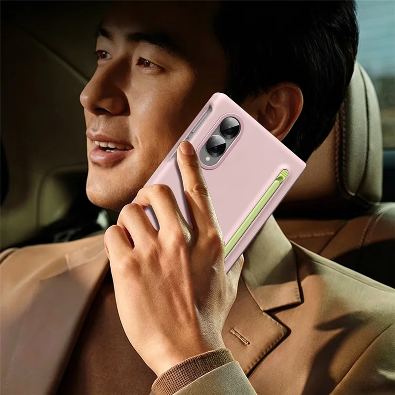 For Samsung Galaxy Z Fold8 Case Hard PC Phone Cover with Stylus - Pink
