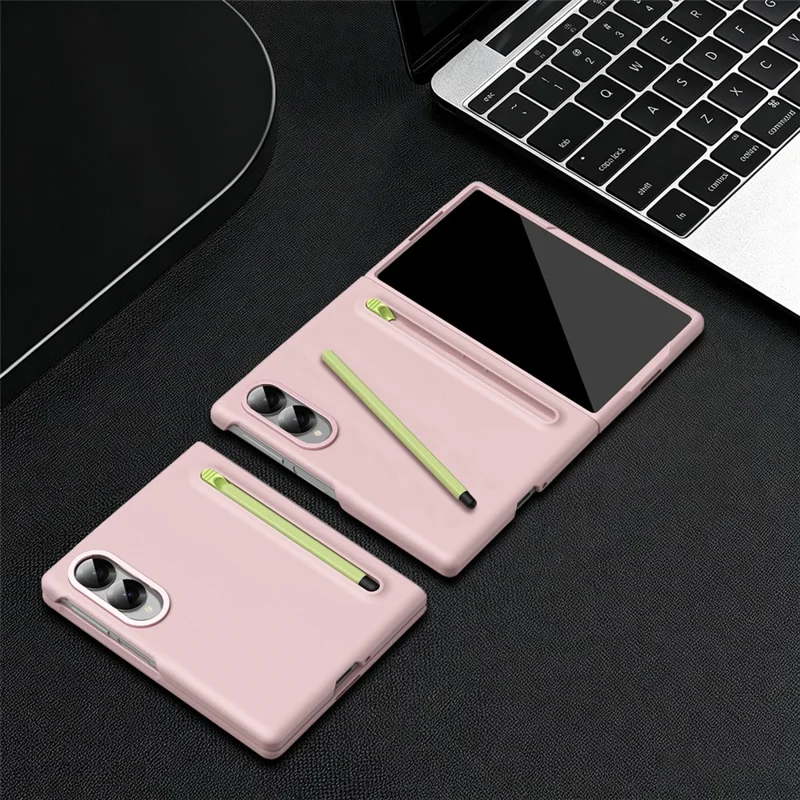 For Samsung Galaxy Z Fold8 Case Hard PC Phone Cover with Stylus - Pink