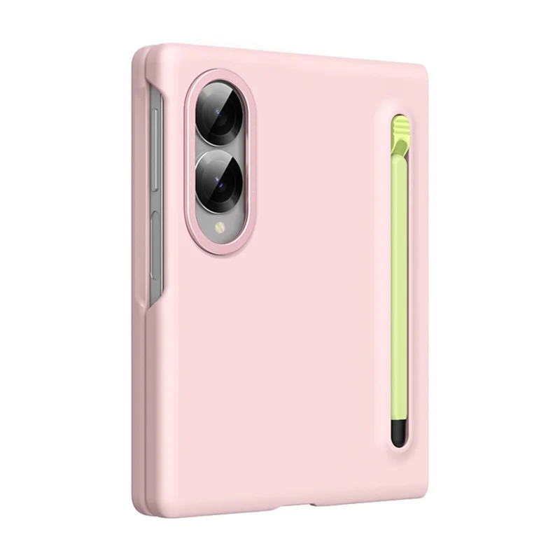 Cover per Samsung Galaxy Z Fold8, Custodia Rigida in PC con Pellicola in Vetro Temperato e Stilo - Rosa