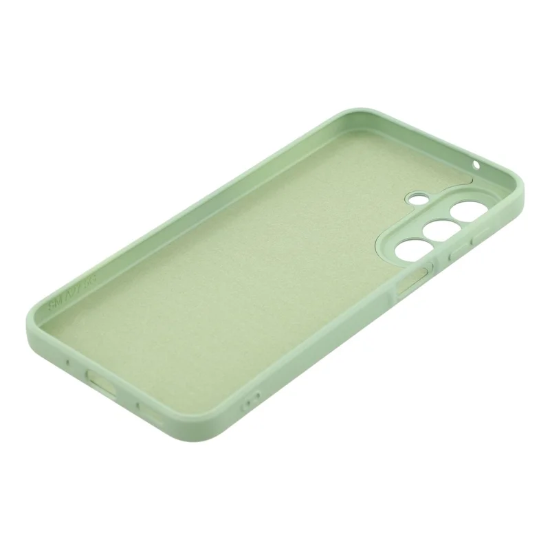 For Samsung Galaxy A27 Case TPU Back Soft Anti-Scratch Fiber Lining Phone Cover - Matcha Green