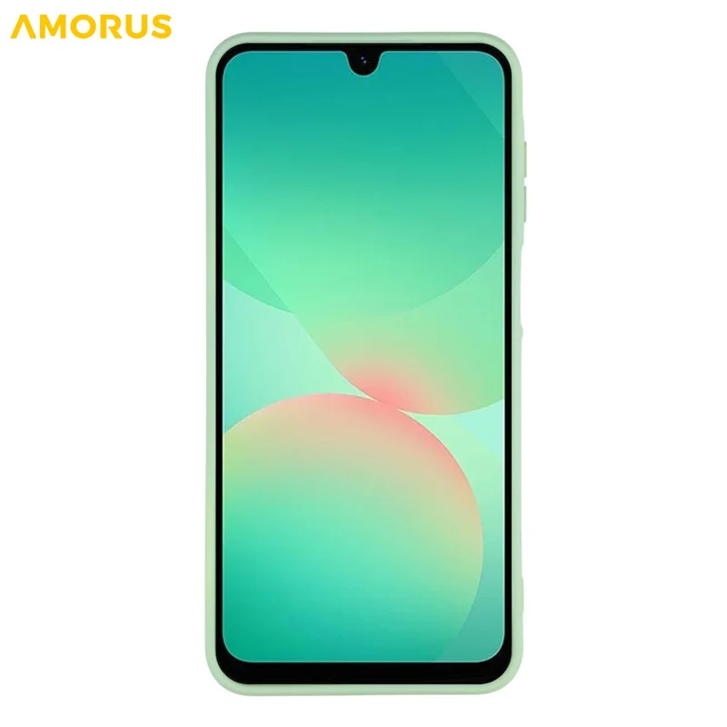 AMORUS för Samsung Galaxy A27 Fodral Exakta Utskärningar TPU Foderrätning Skokrämande Telefonhölje - Matcha Grön