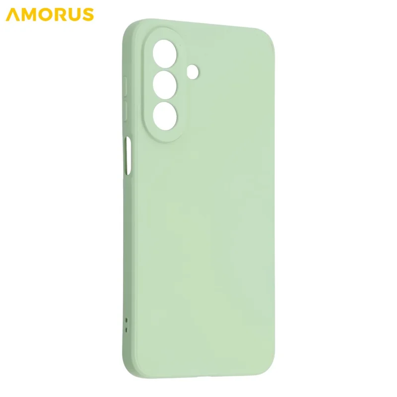 AMORUS för Samsung Galaxy A27 Fodral Exakta Utskärningar TPU Foderrätning Skokrämande Telefonhölje - Matcha Grön