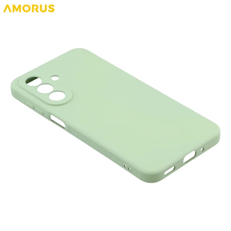 AMORUS för Samsung Galaxy A27 Fodral Exakta Utskärningar TPU Foderrätning Skokrämande Telefonhölje - Matcha Grön