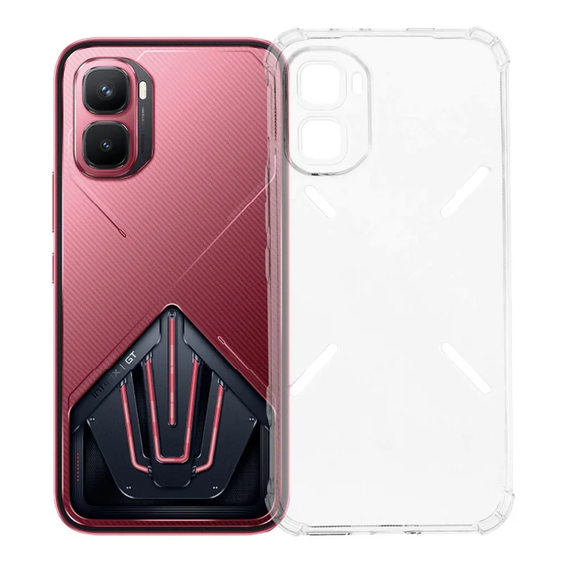 Coque TPU pour Infinix GT 50 Pro 5G, coins renforcés, étui anti-chute - Transparent