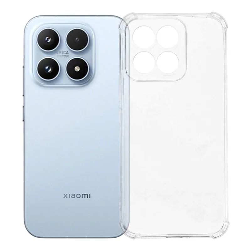 For Xiaomi 17 Max TPU Case Reinforced Corners Drop-proof Phone Cover - Transparent