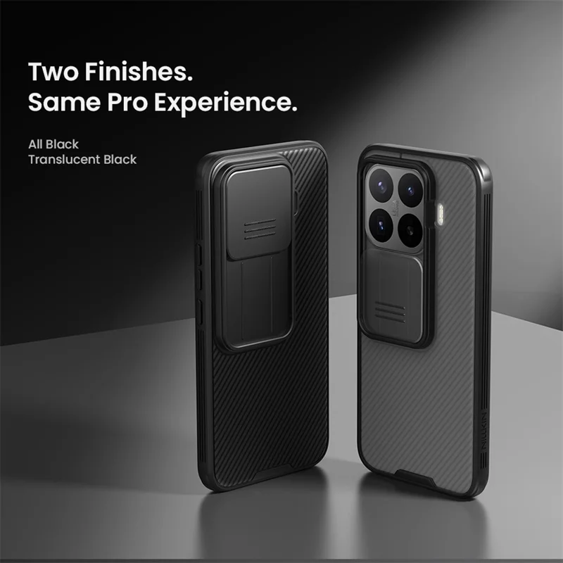 NILLKIN Camshield Pro Series para Xiaomi 17T Pro Funda PC + TPU con Cubierta Deslizante para Cámara - Negro