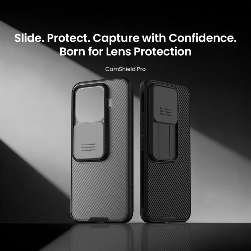 NILLKIN Camshield Pro Series para Xiaomi 17T Pro Funda PC + TPU con Cubierta Deslizante para Cámara - Negro