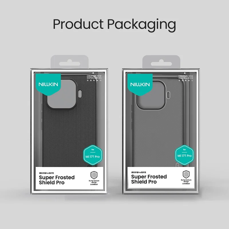 NILLKIN Frosted Shield Pro For Xiaomi 17T Pro Case Matte PC + TPU Phone Cover - Transparent Black
