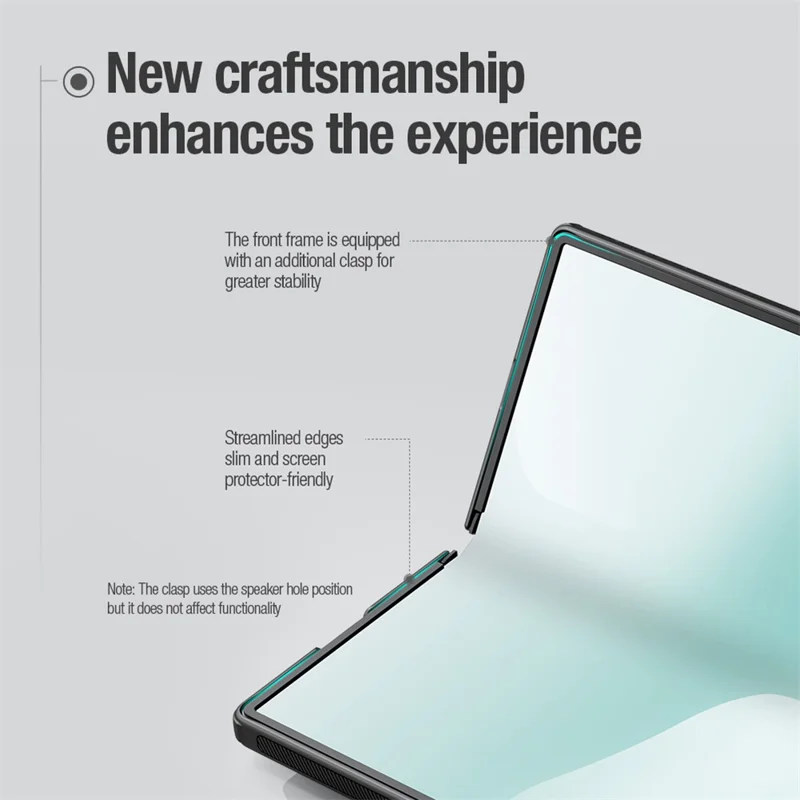 NILLKIN Super Frosted Shield Fold for Samsung Galaxy Z Fold8 Ultra Magnetic Case PC Matte Phone Cover - Black