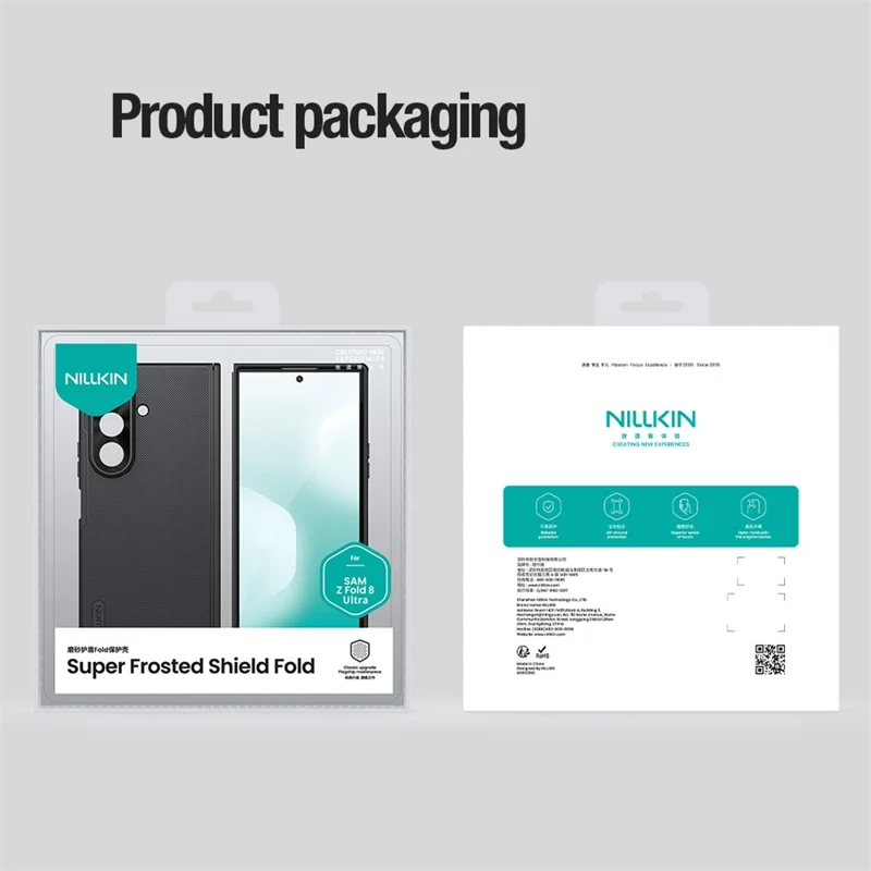 NILLKIN Super Frosted Shield Fold for Samsung Galaxy Z Fold8 Ultra Magnetic Case PC Matte Phone Cover - Black