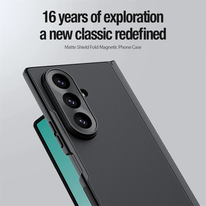NILLKIN Super Frosted Shield Fold for Samsung Galaxy Z Fold8 Ultra Magnetic Case PC Matte Phone Cover - Black
