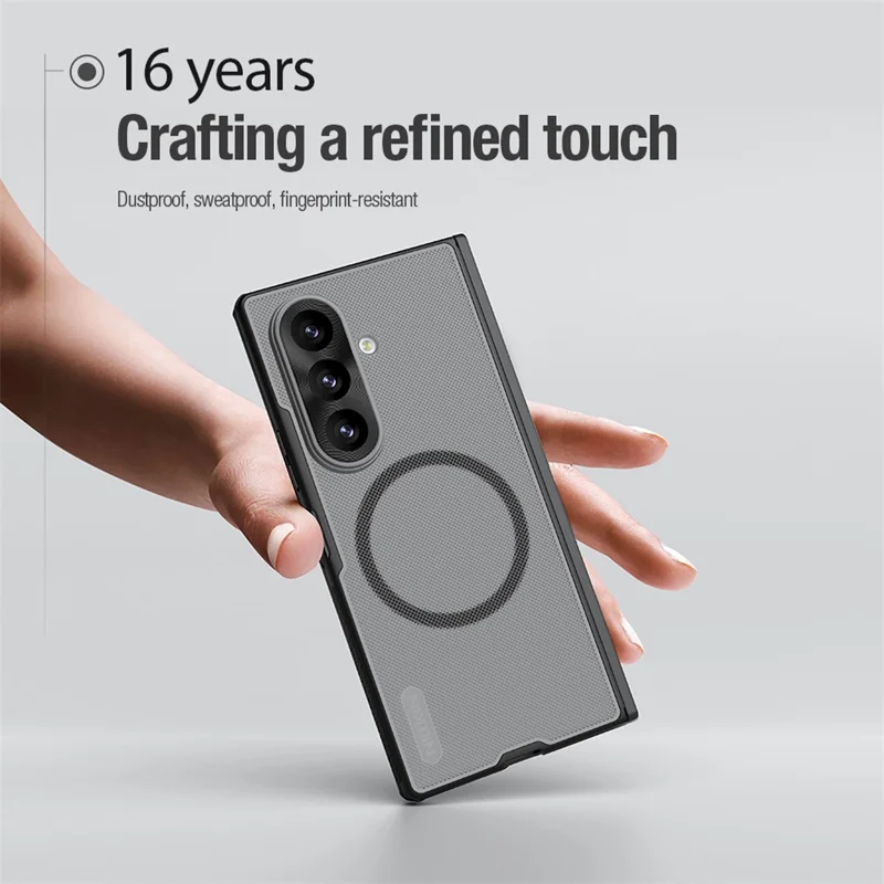 NILLKIN Super Frosted Shield Fold for Samsung Galaxy Z Fold8 Ultra Magnetic Case PC Matte Phone Cover - Black