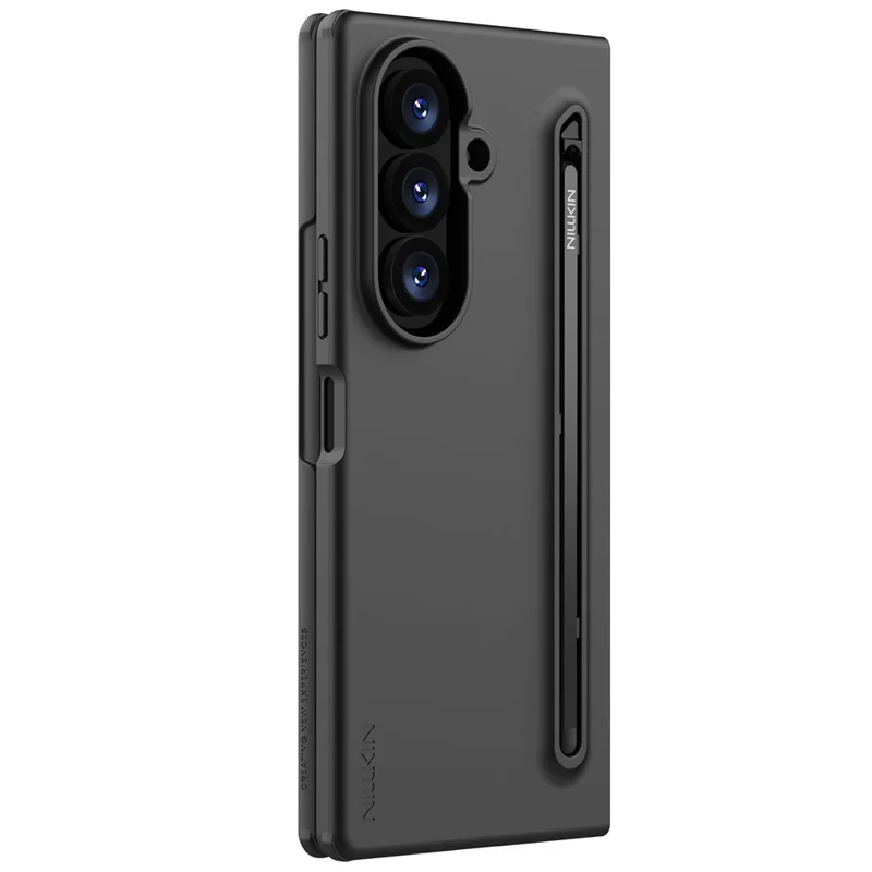 NILLKIN Flex Pure Fold Case for Samsung Galaxy Z Fold8 Ultra Silicone + PC Phone Cover with Stylus Pen - Black