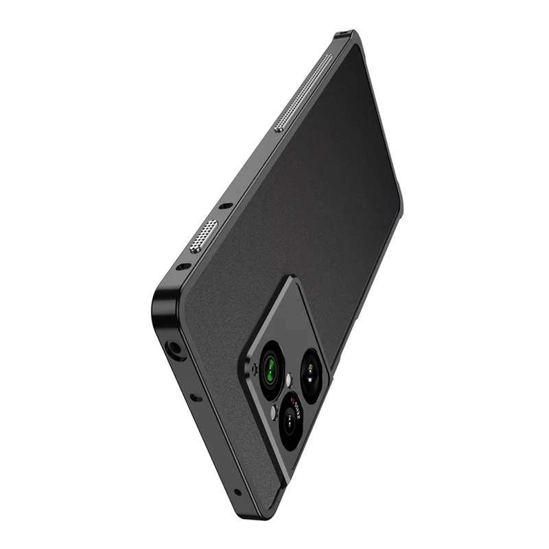 Fundas abrazadera para Sony Xperia 1 VIII, carcasa metálica con disipación de calor y protector de lente - Negro
