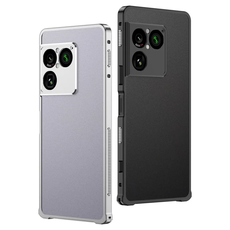 Fundas abrazadera para Sony Xperia 1 VIII, carcasa metálica con disipación de calor y protector de lente - Negro