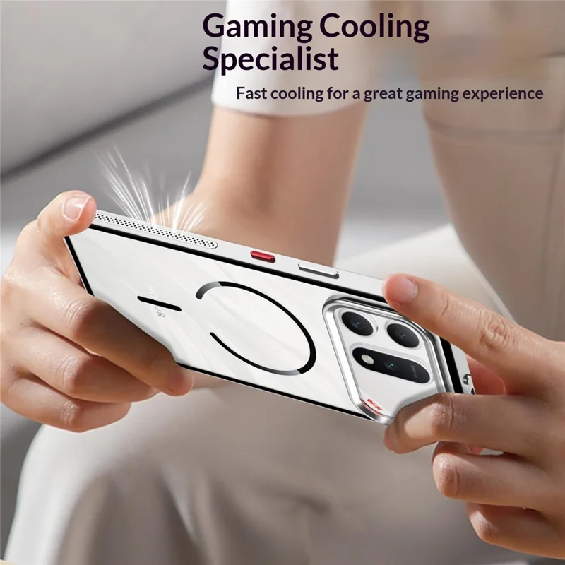 For Honor Win Turbo 5G Magnetic Case Aluminium Alloy PC Matte Phone Cover Pop-Up Snap Lock - Black