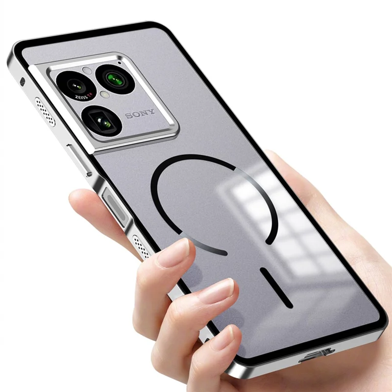 Étui magnétique pour Sony Xperia 1 VIII en alliage d'aluminium et PC mat, couvercle à dégagement rapide avec fermeture par clé - Noir