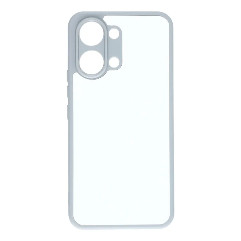Funda para teléfono Xiaomi Redmi Turbo 5 Max 5G / Poco X8 Pro Max 5G, carcasa trasera transparente de TPU + acrílico - Gris