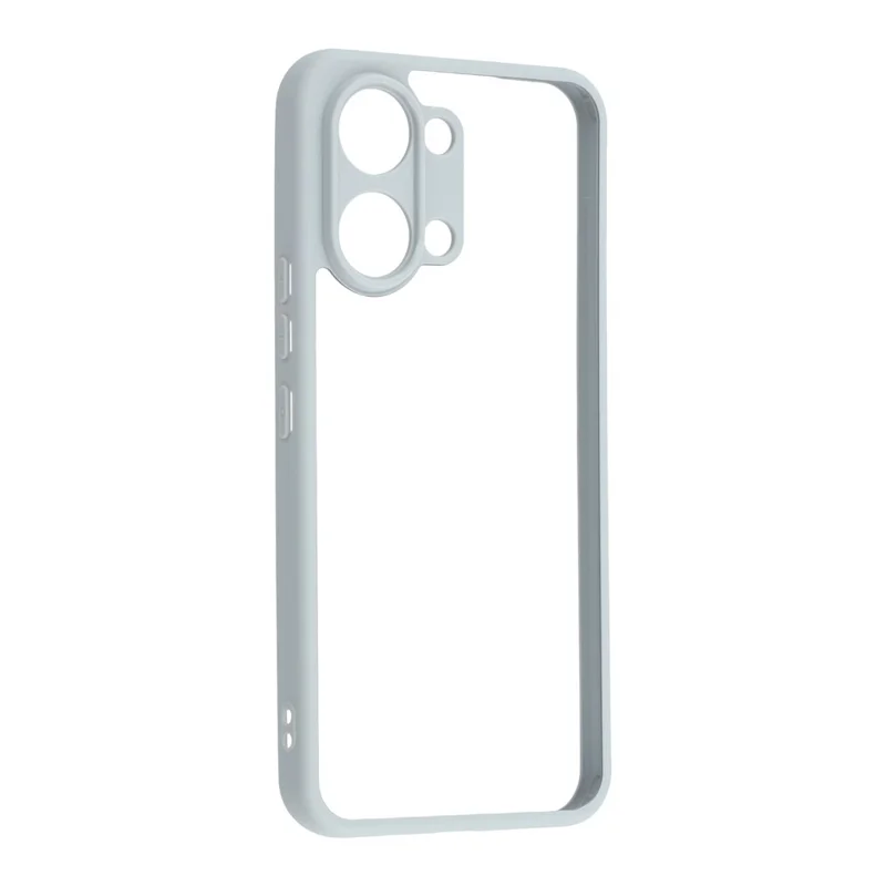 Funda para teléfono Xiaomi Redmi Turbo 5 Max 5G / Poco X8 Pro Max 5G, carcasa trasera transparente de TPU + acrílico - Gris