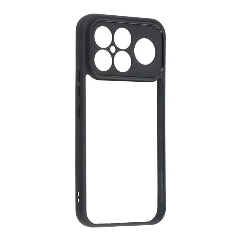 For Xiaomi Redmi K90 Pro Max 5G / Poco F8 Ultra Phone Case TPU + Acrylic Clear Back Cover - Black