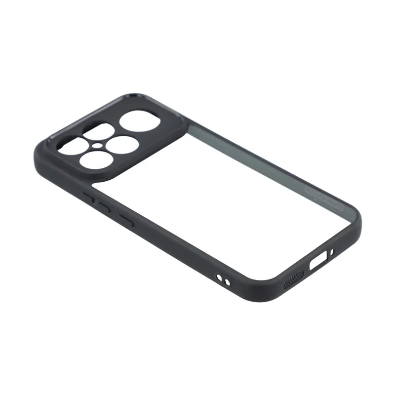 For Xiaomi Redmi K90 Pro Max 5G / Poco F8 Ultra Phone Case TPU + Acrylic Clear Back Cover - Black