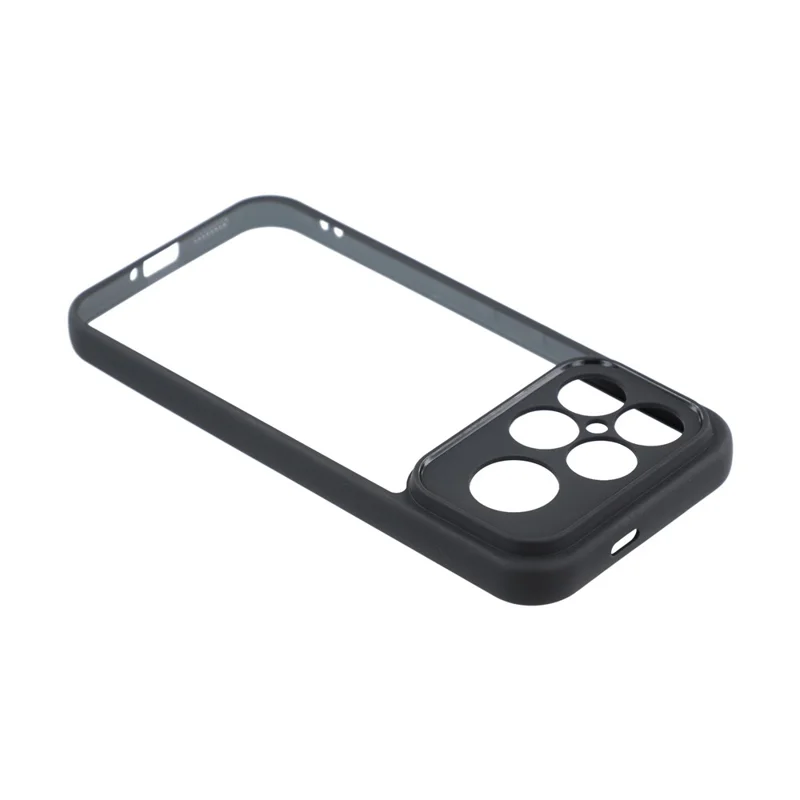 For Xiaomi Redmi K90 Pro Max 5G / Poco F8 Ultra Phone Case TPU + Acrylic Clear Back Cover - Black
