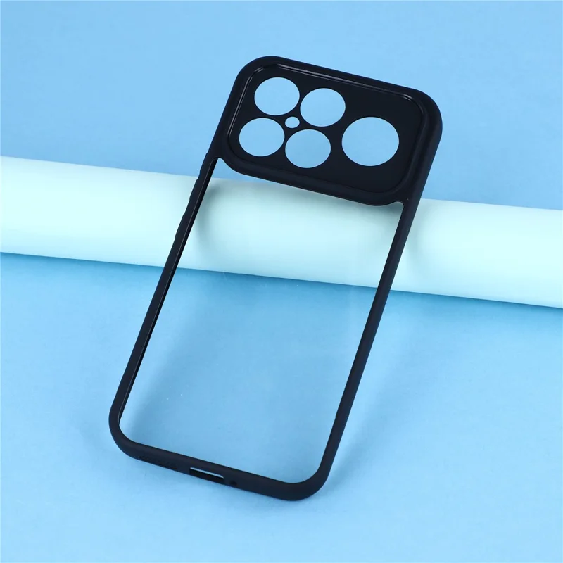 For Xiaomi Redmi K90 Pro Max 5G / Poco F8 Ultra Phone Case TPU + Acrylic Clear Back Cover - Black