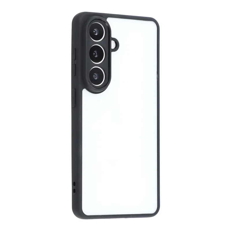 Voor Samsung Galaxy S26+ Telefoonhoesje TPU + Acryl Transparant Achterpaneel - Zwart