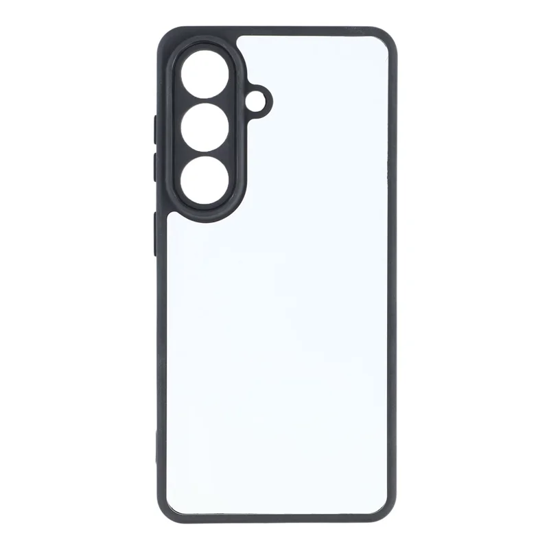 Voor Samsung Galaxy S26+ Telefoonhoesje TPU + Acryl Transparant Achterpaneel - Zwart