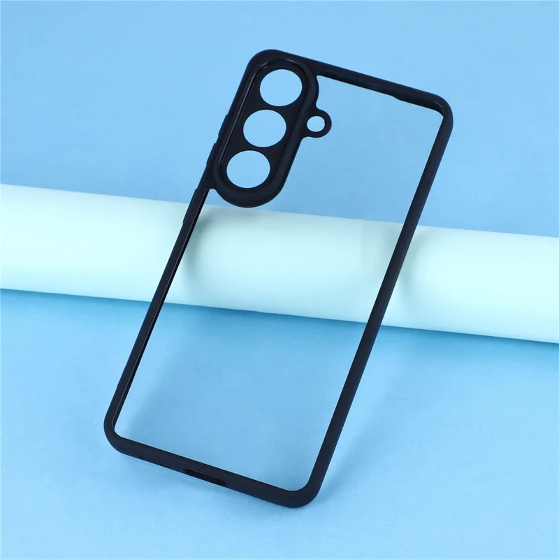 Voor Samsung Galaxy S26+ Telefoonhoesje TPU + Acryl Transparant Achterpaneel - Zwart