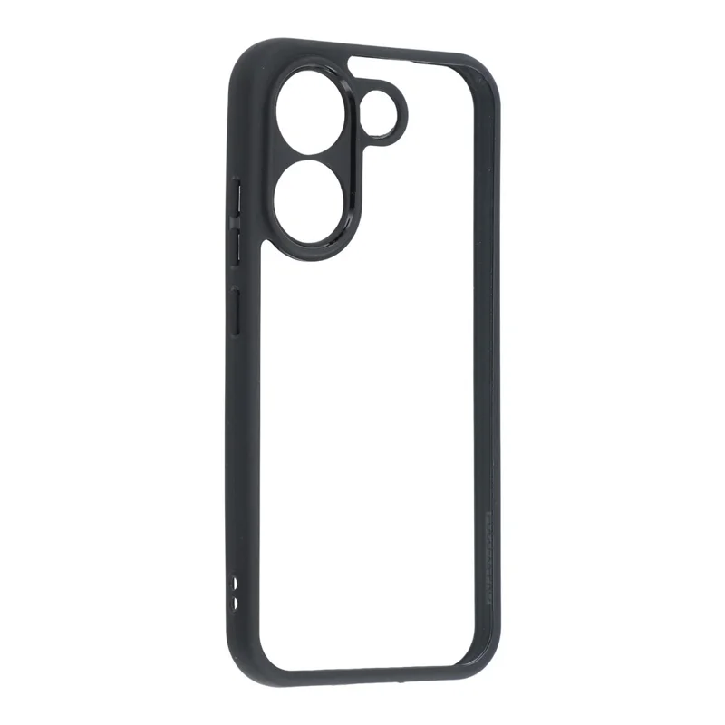 غطاء خلفي شفاف من TPU + أكريليك لهاتف Xiaomi Poco X8 Pro 5G / Redmi Turbo 5 5G - أسود