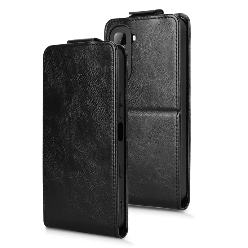 Étui Support pour Infinix Hot 70 avec Fermoir Magnétique, Housse en Cuir à Rabat Vertical avec Porte-cartes - Noir