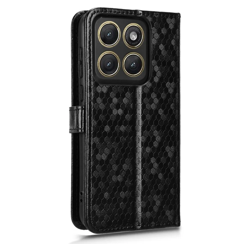 Etui portfelowe z nadrukiem kropek na Motorola Edge (2026), pokrowiec z syntetycznej skóry PU z ręcznikiem - Czarny