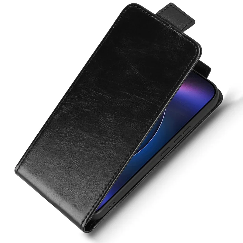 Funda con soporte para Xiaomi 17 Max, carcasa de cuero con cierre magnético, apertura vertical y ranura para tarjetas - Negro