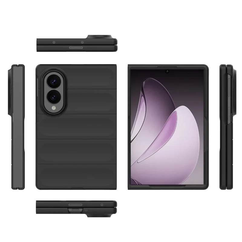 TPU-zachte beschermhoes met robuuste achterkant voor Samsung Galaxy Z Fold8, valbeveiliging - Zwart