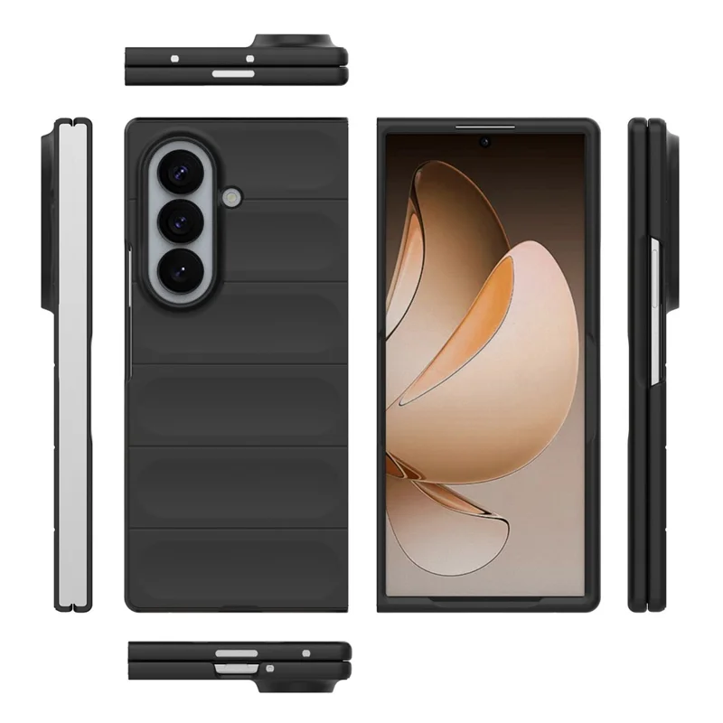 Anti-val TPU-zachte rugged achterkappen voor Samsung Galaxy Z Fold8 Ultra - Zwart
