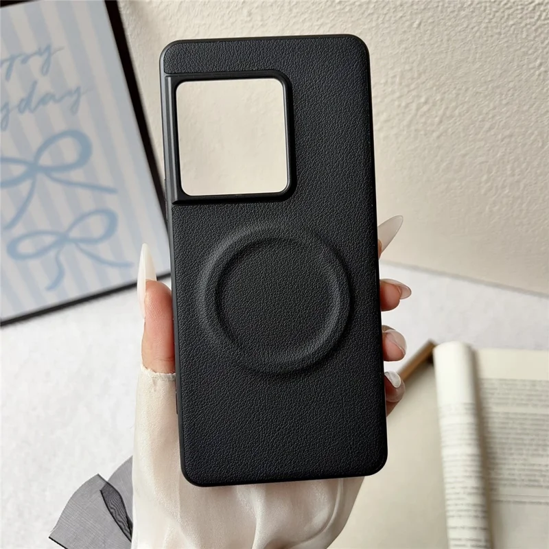 Magnetische hoes voor Sony Xperia 1 VIII PU-leer + TPU telefoonhoes - Zwart