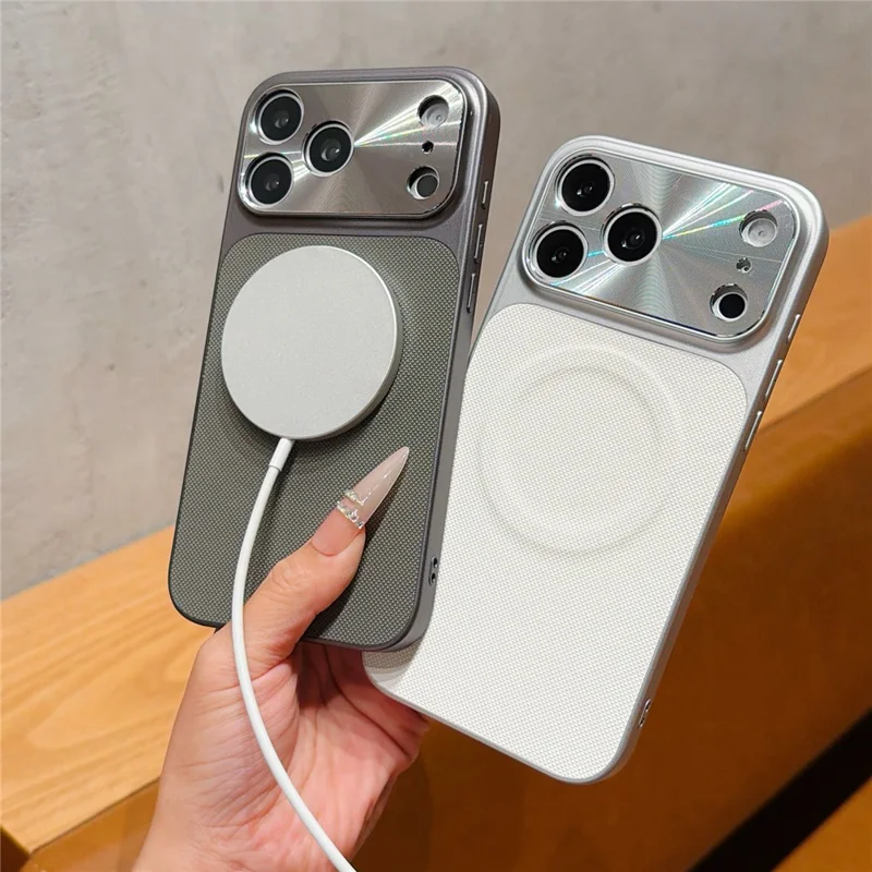 Coque magnétique pour Xiaomi 17 Pro avec anneau, support pivotant en métal, dos en fibre technique, coque arrière en PC + TPU, avec protecteur d'écran en verre trempé - Orange