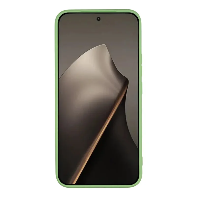 For Xiaomi 15T Pro Case TPU Back Soft Anti-Scratch Fiber Lining Phone Cover - Matcha Green
