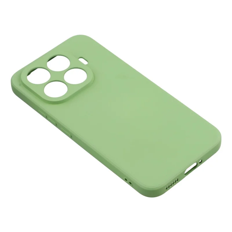 For Xiaomi 15T Pro Case TPU Back Soft Anti-Scratch Fiber Lining Phone Cover - Matcha Green