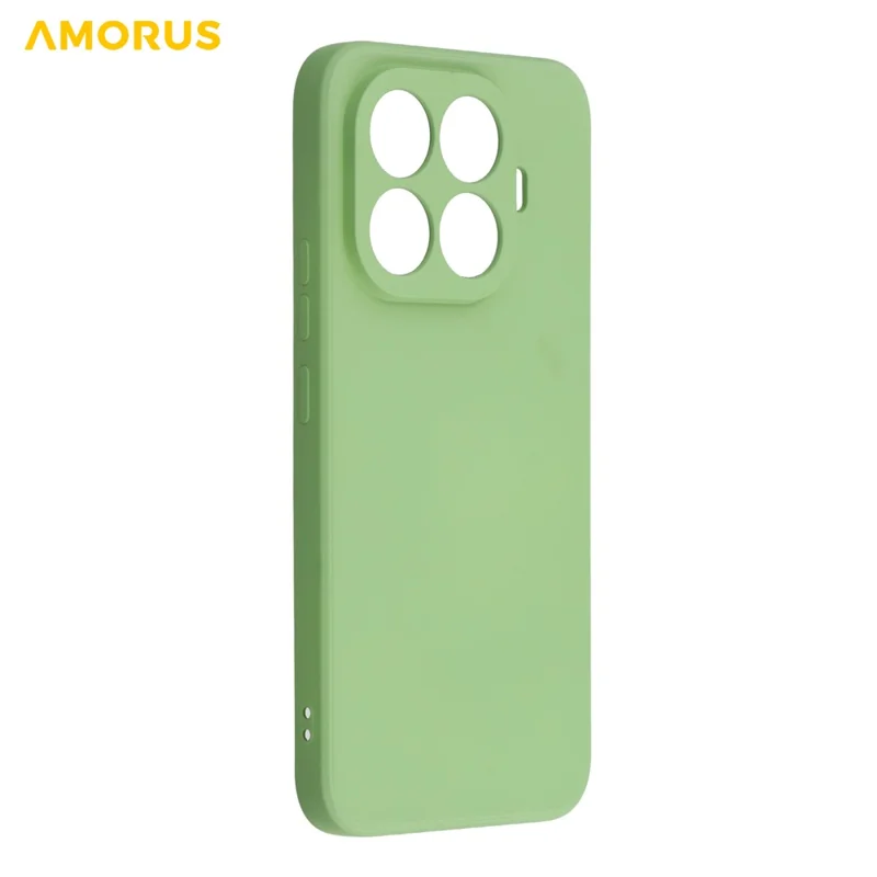 For Xiaomi 15T Pro Case TPU Back Soft Anti-Scratch Fiber Lining Phone Cover - Matcha Green