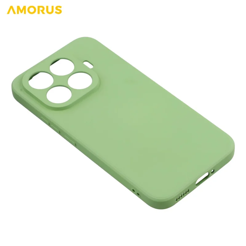For Xiaomi 15T Pro Case TPU Back Soft Anti-Scratch Fiber Lining Phone Cover - Matcha Green
