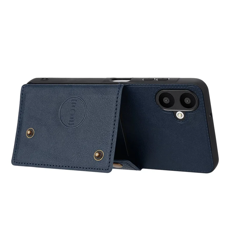 For Samsung Galaxy A07 5G Case with Card Slots Kickstand Leather + TPU Phone Cover - Blue